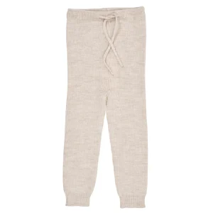 Copenhagen Colors - merino classic rib legging - pale cream melange
