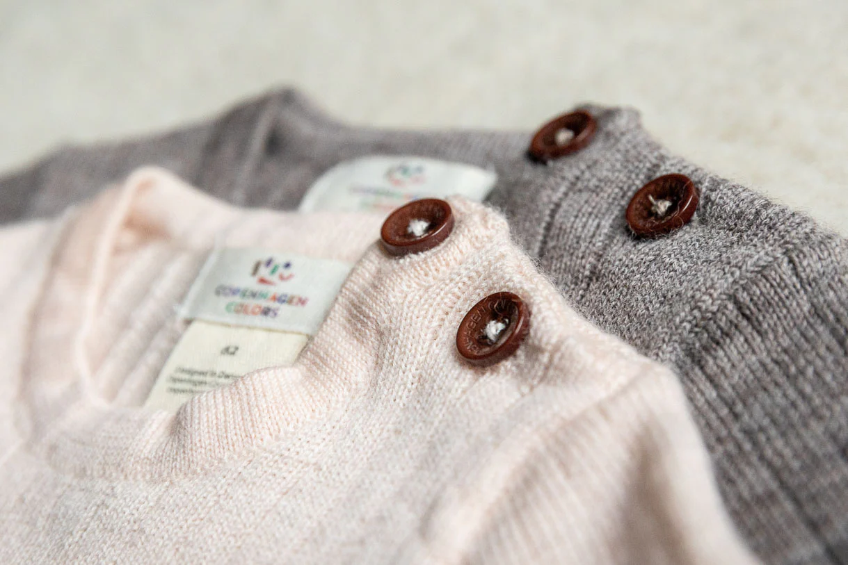 Copenhagen Colors - merino rib romper - soft pink - Afbeelding 3