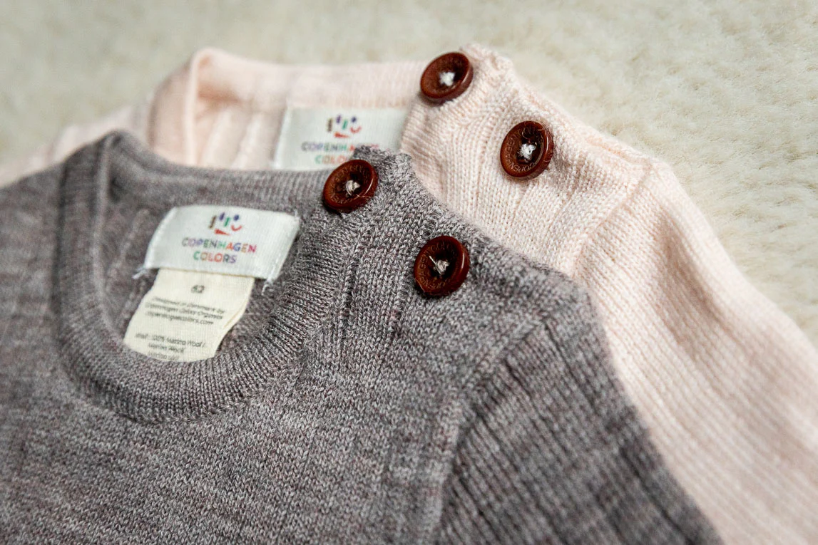 Copenhagen Colors - merino rib romper - natural melange - Afbeelding 3