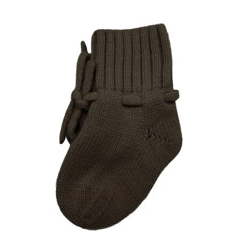 Babyslofjes van merinowol - bruin - Afbeelding 2