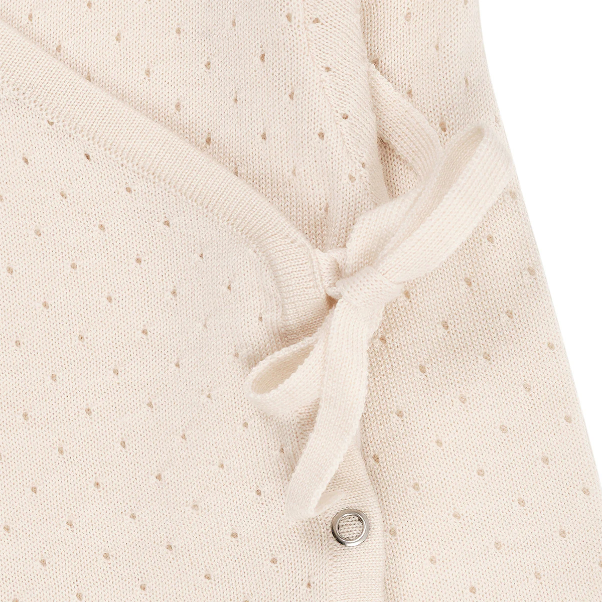 Copenhagen Colors - merino wollen overslag romper - crème - Afbeelding 3