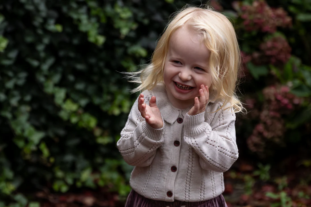 Copenhagen Colors - merino pattern cardigan - pale cream melange - Afbeelding 8