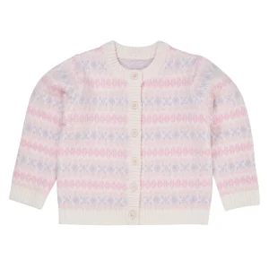 Copenhagen Colors - merino pattern cardigan - lavender combi