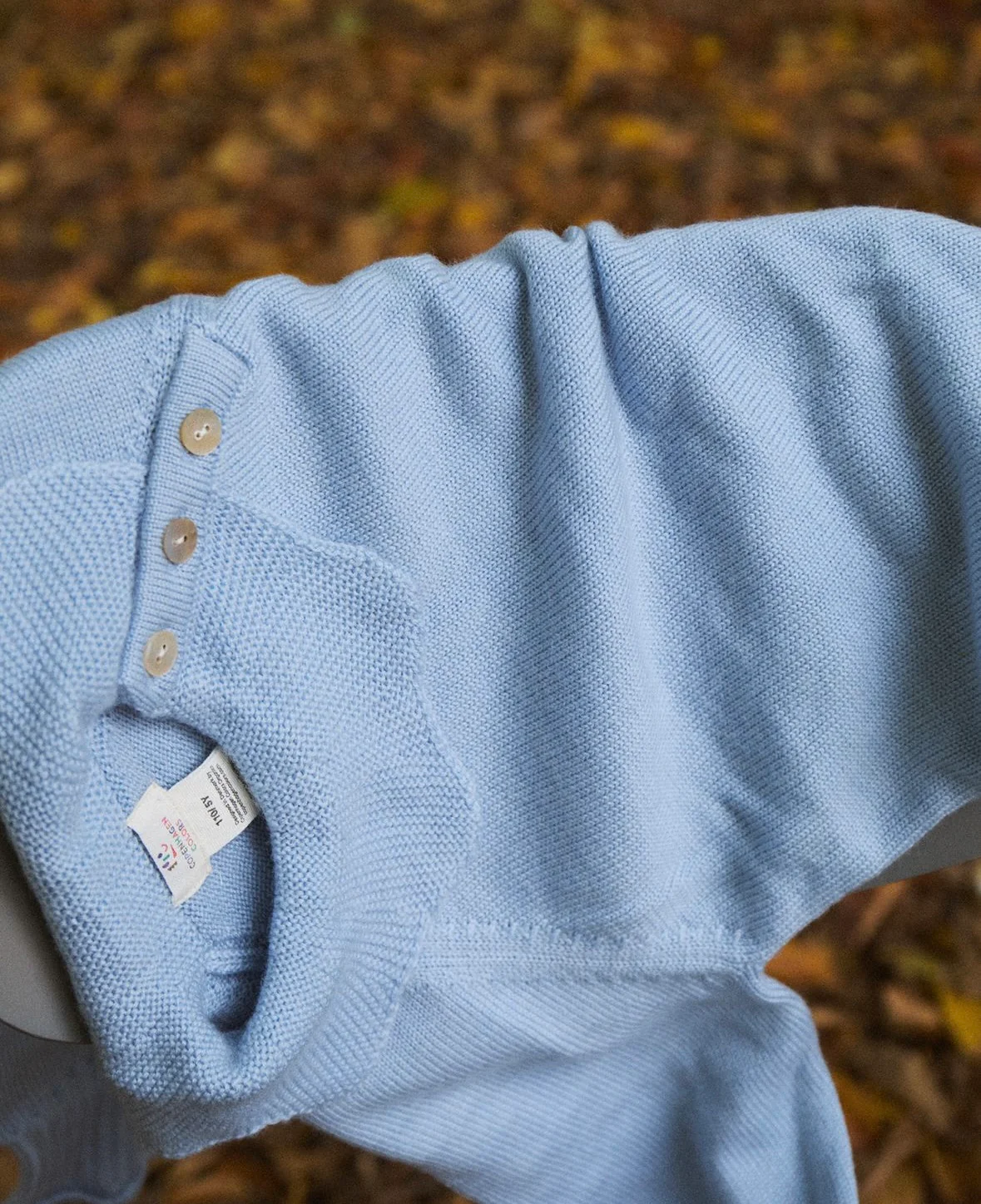 Copenhagen Colors - merino marguriette blouse - dusty blue - Afbeelding 6