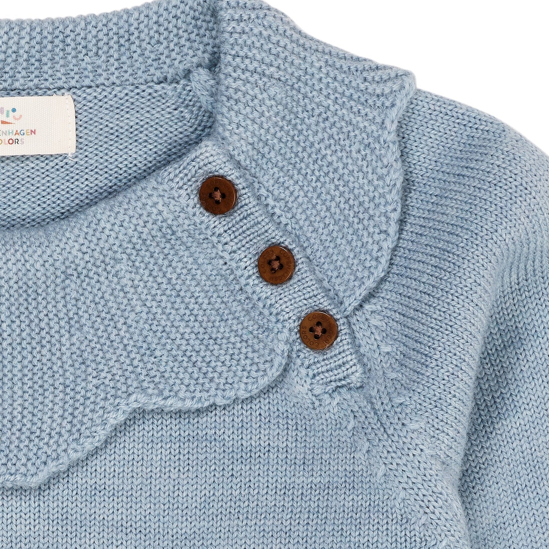 Copenhagen Colors - merino marguriette blouse - dusty blue - Afbeelding 9