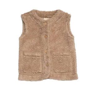 Navy Natural - teddy gilet Mex
