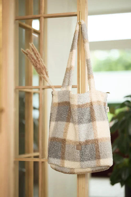 Luiertas Shopper ~ Check Boucle - Afbeelding 3