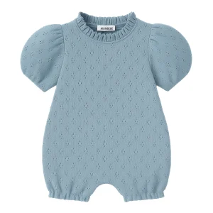 Monbebe - Bli Eyelet suit - dusty blue