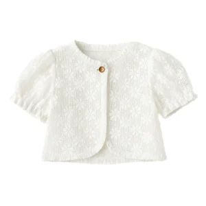 Monbebe - daisy cardigan - ivory white