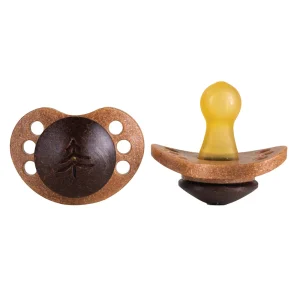 Fopspeen bok + kokos natural (rond) - 2 stuks