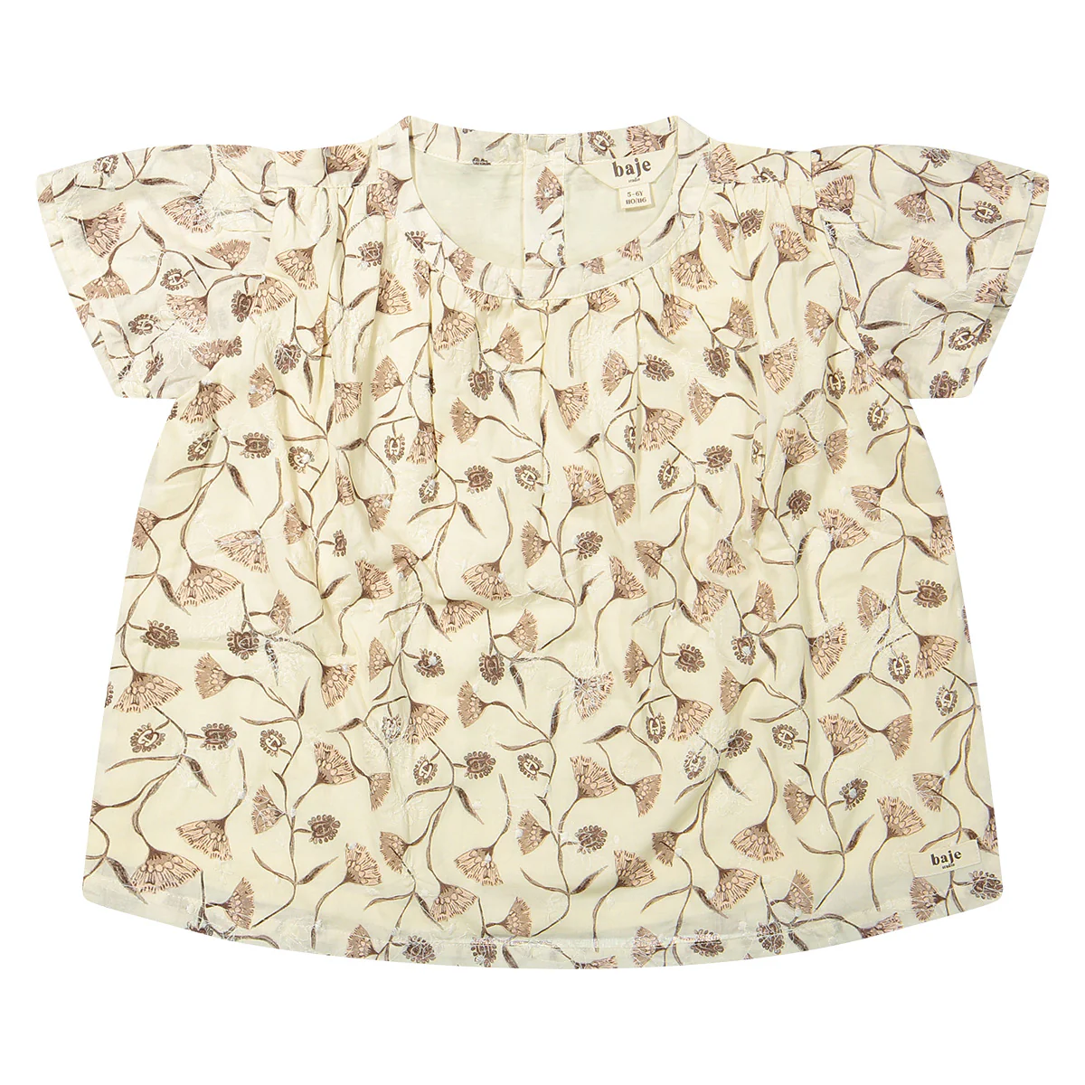 Baje Studio - flower blouse Nisa - crème oat - Afbeelding 2