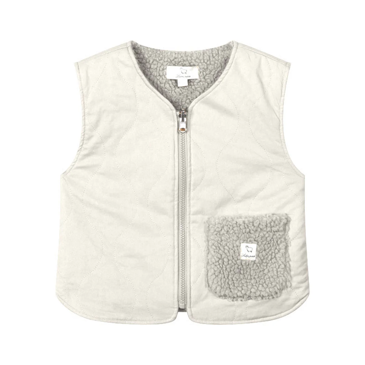 LRDM petits - reversible gilet Olivier - antique white - Afbeelding 2