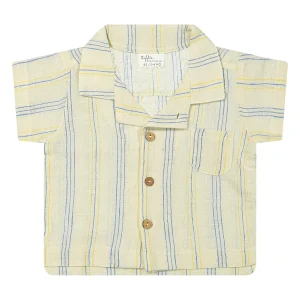 Riffle Amsterdam - blouse linen stripe - ecru