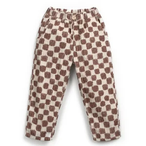 Play Up - corduroy trousers print - brown square