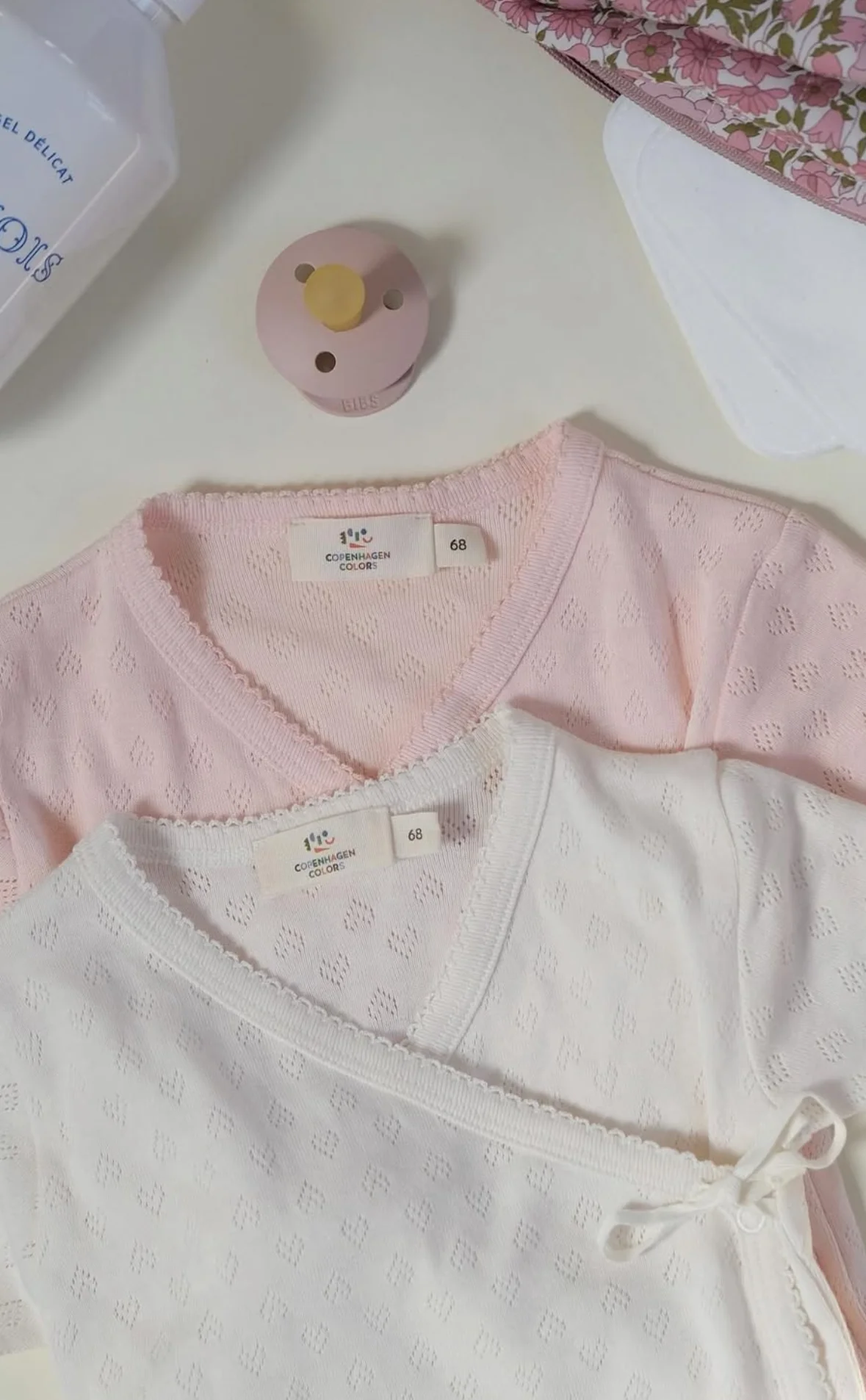 Copenhagen Colors - pointelle heart crossover body - cream - Afbeelding 3