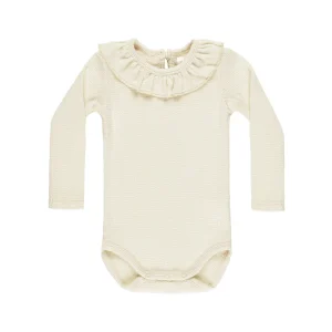 Rylee + Cru - ruffle collar bodysuit natural