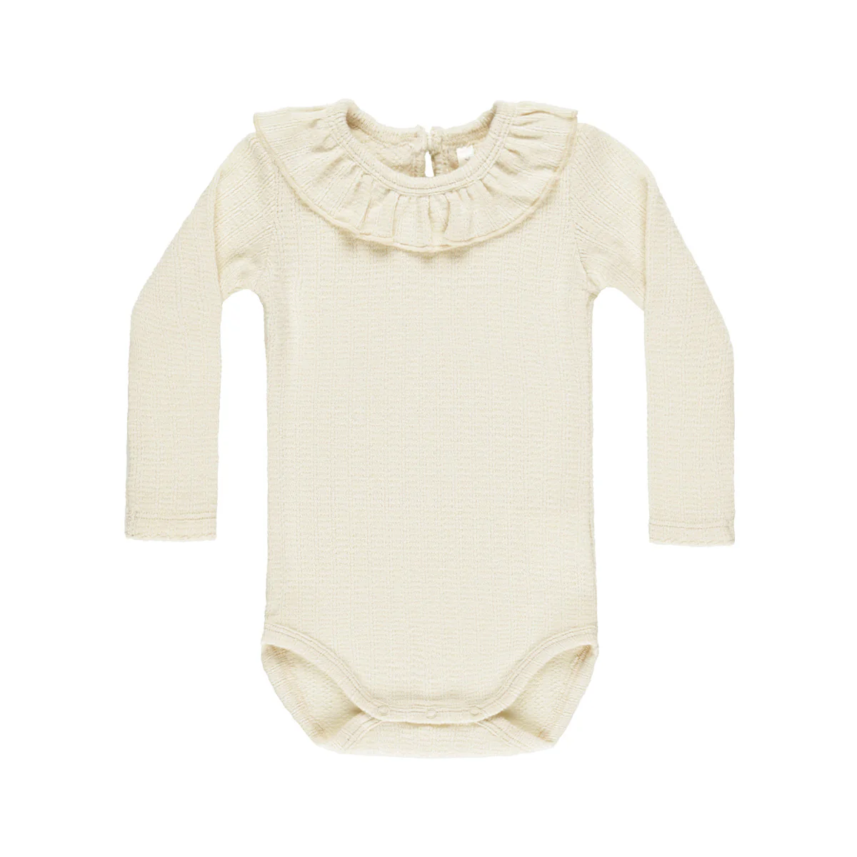 Rylee + Cru - ruffle collar bodysuit natural
