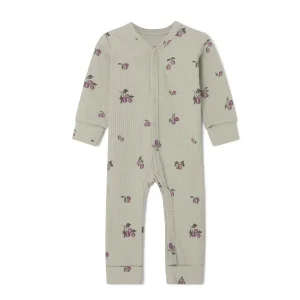 Rib jersey onesie Prune - green