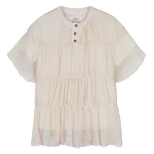 Baje Studio - crincle woven dress Ribas - crème oat