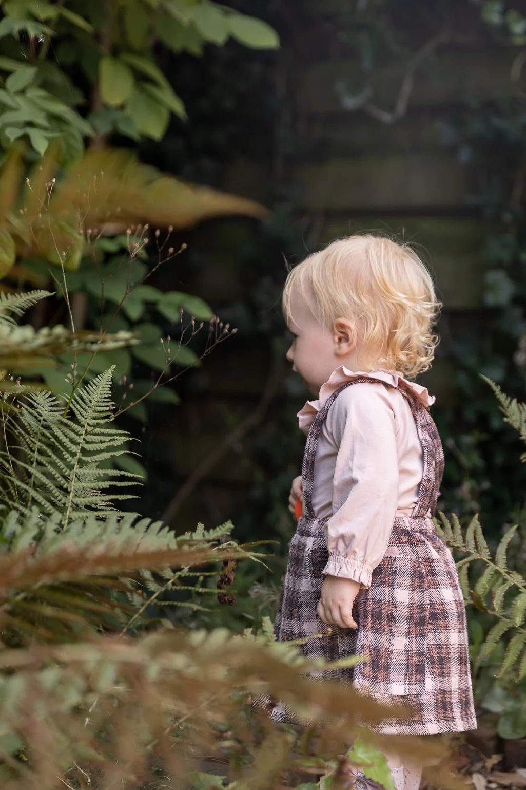 Riffle Amsterdam - rok Rosa met bretels - woven pink - Afbeelding 4