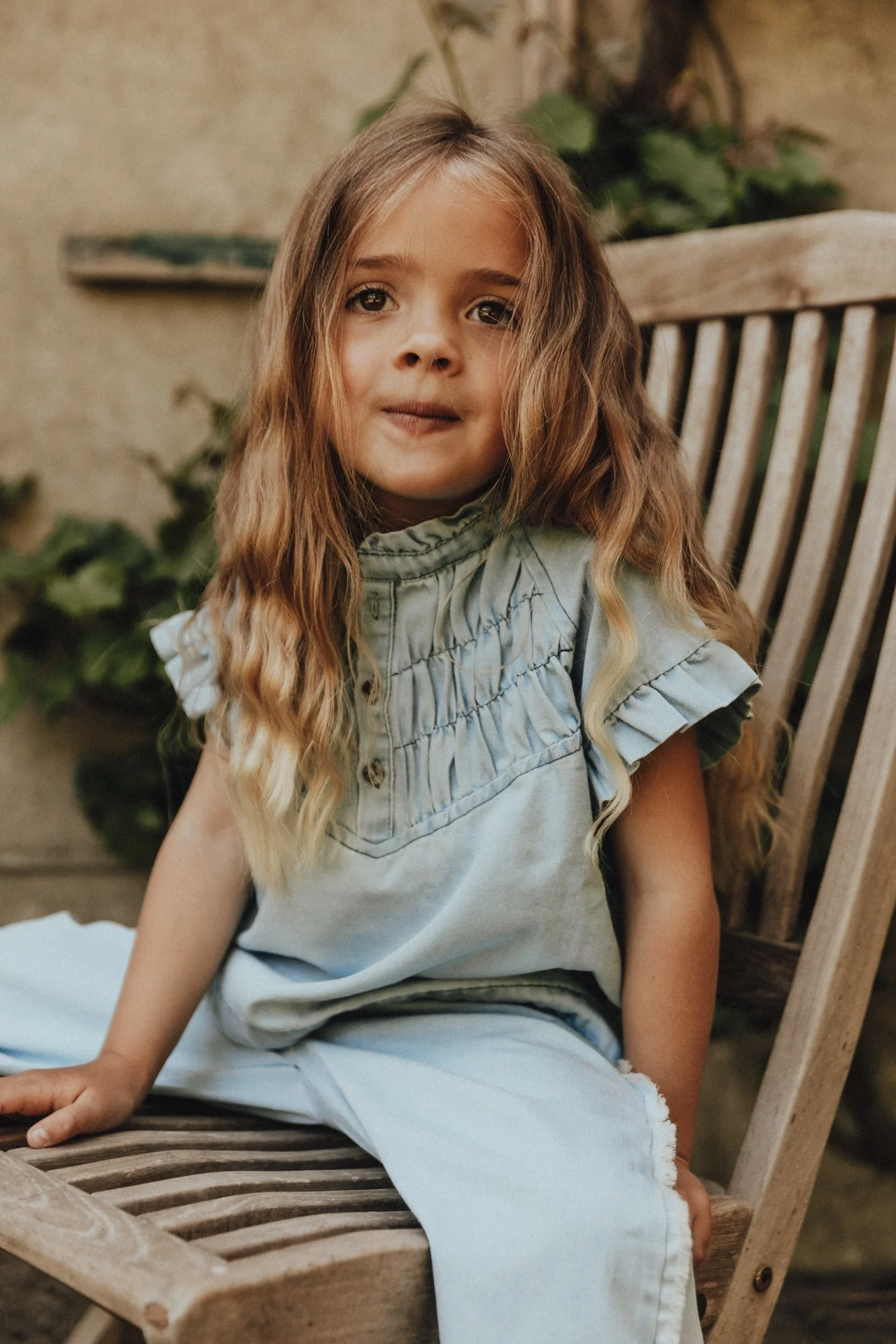 Baje Studio - denim blouse Robin - blue light - Afbeelding 5