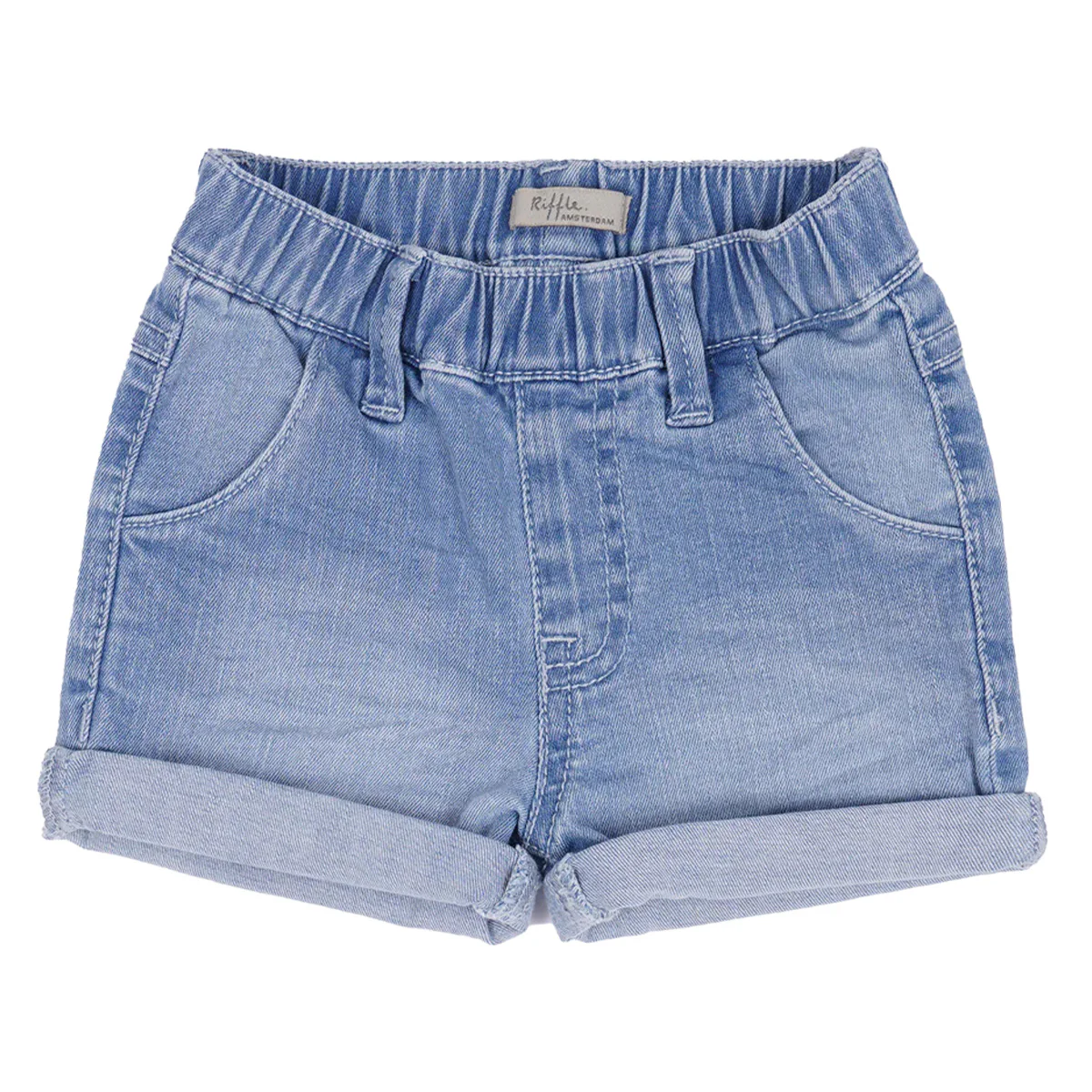 Riffle Amsterdam - jeans short rolled up - denim blue - Afbeelding 2