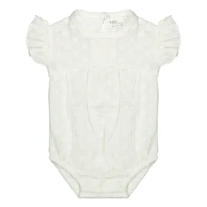 Riffle Amsterdam - romper Lisa - woven white embroidery