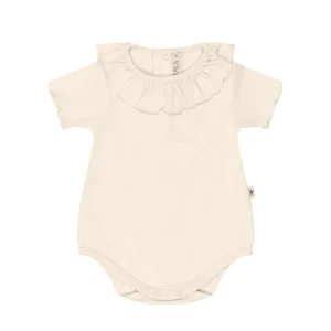 UAUA - ruffled romper - crema
