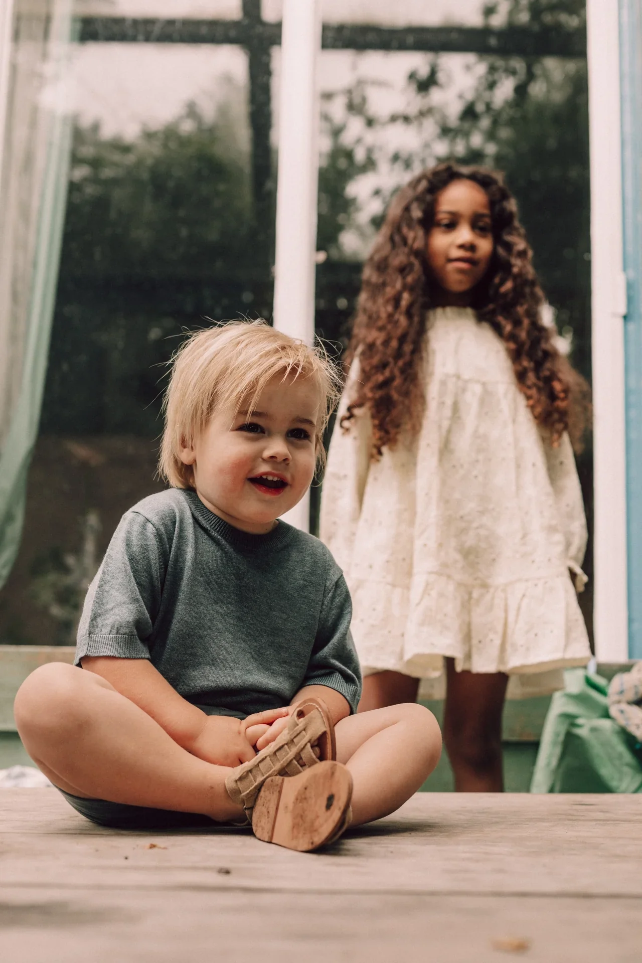 Baje Studio - knitted shortsleeve Salir - blue ocean - Afbeelding 4