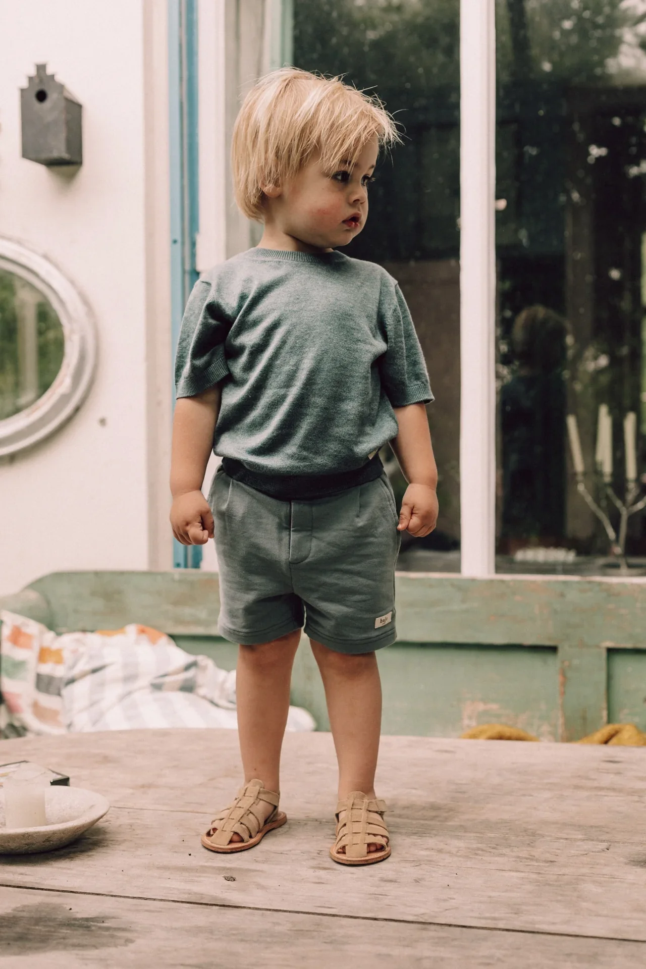 Baje Studio - knitted shortsleeve Salir - blue ocean - Afbeelding 3