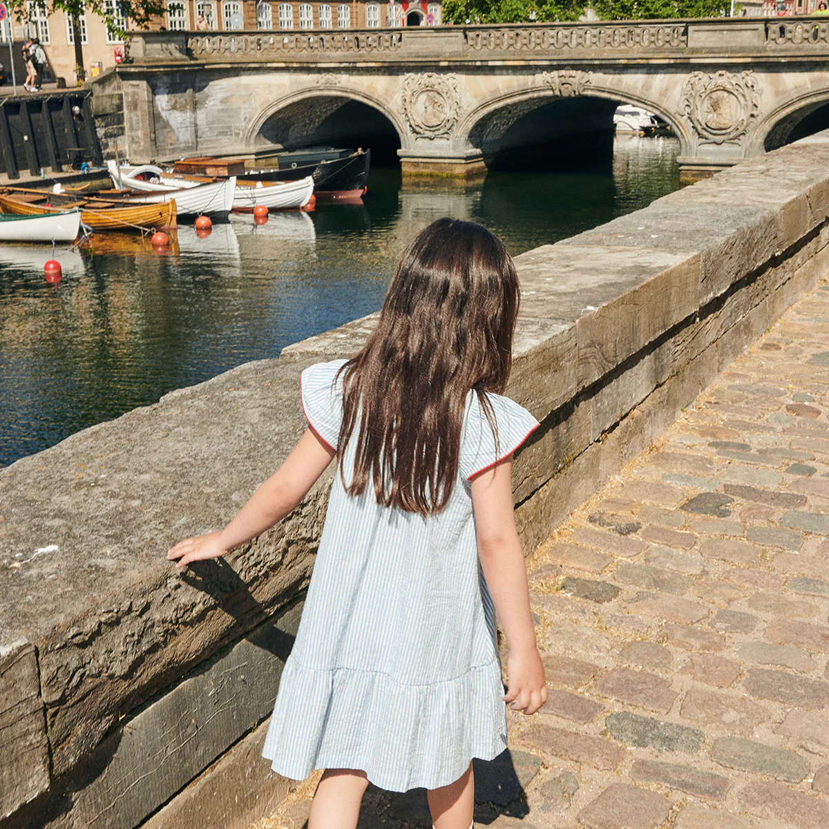 Copenhagen Colors - seersucker dress stripe - sky blue - Afbeelding 3