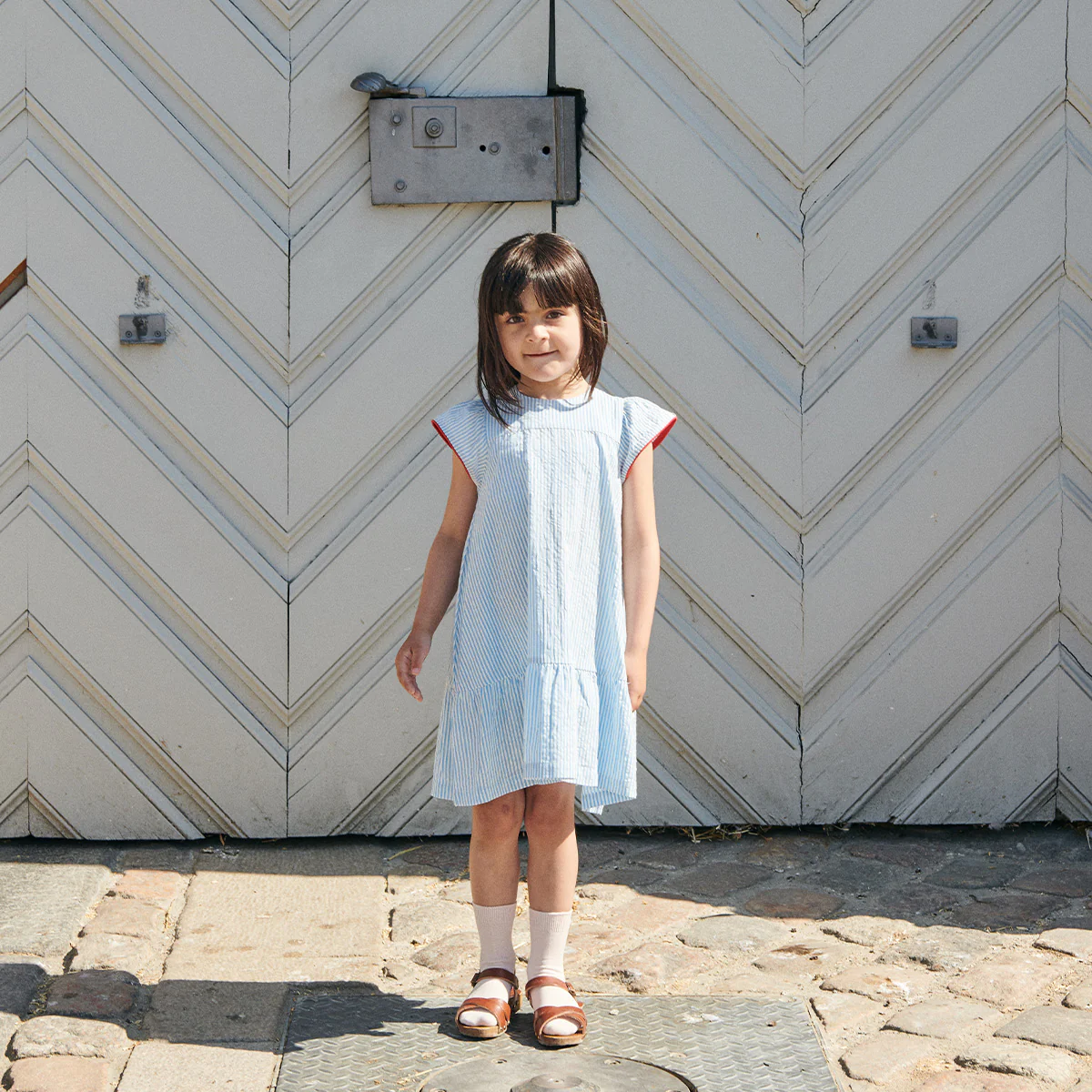 Copenhagen Colors - seersucker dress stripe - sky blue - Afbeelding 4