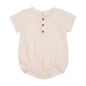 Copenhagen Colors - seersucker romper stripe - dusty rose