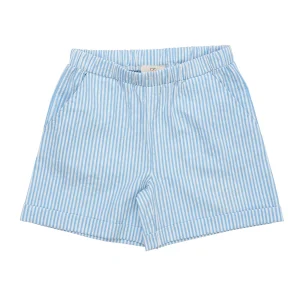 Copenhagen Colors - seersucker shorts sporty stripe - sky blue