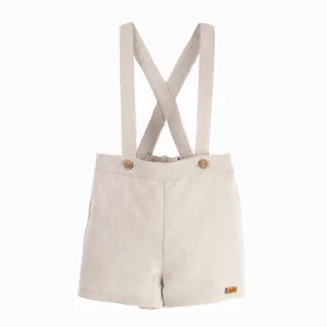 Popelin - dungarees with straps - sand