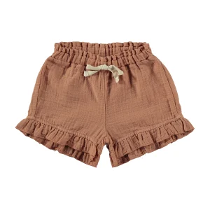 Dear Mini - ruffle shorts - terracotta