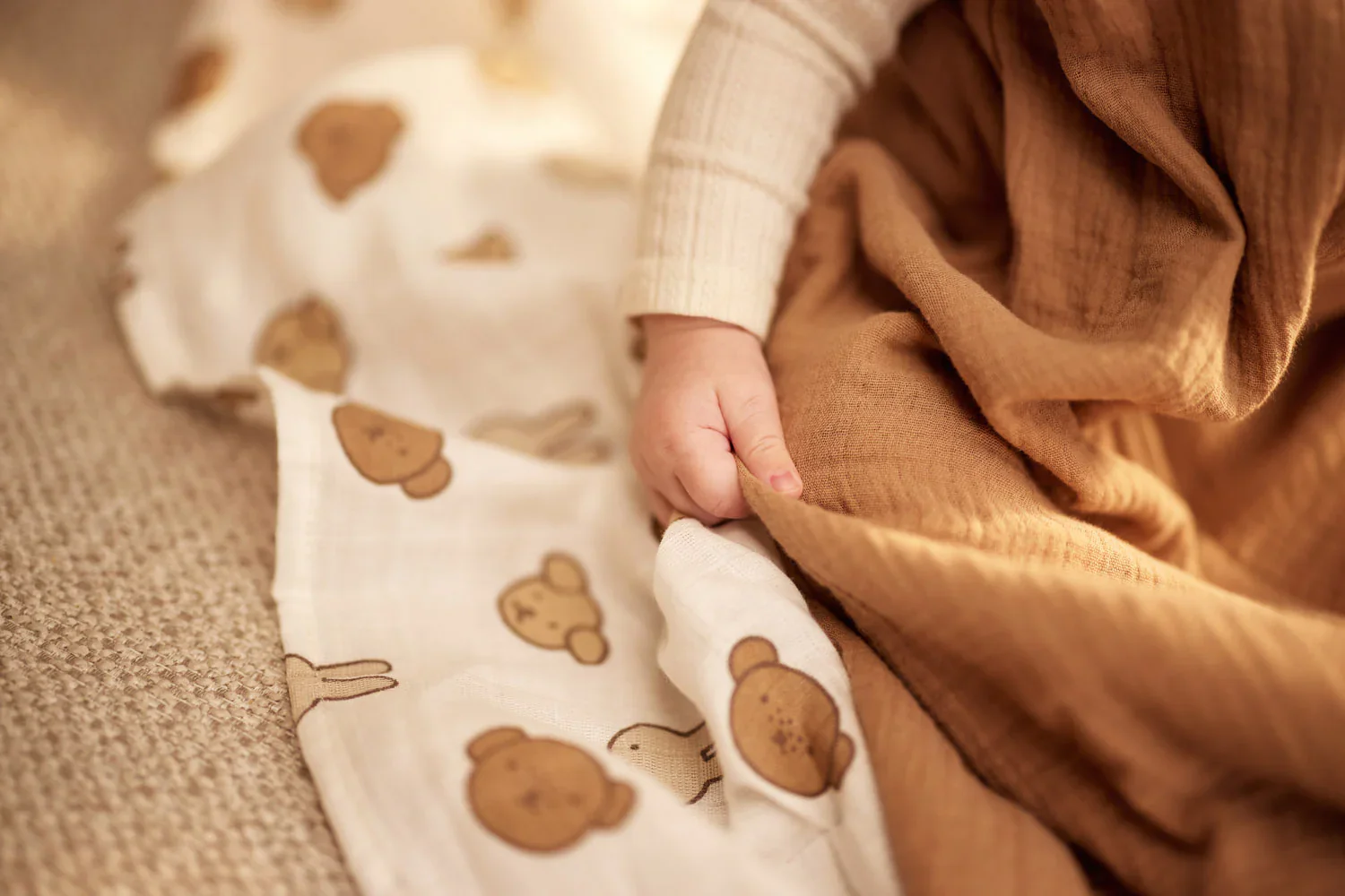 Jollein - slaapzak hydrofiel - biscuit bruin - Afbeelding 5