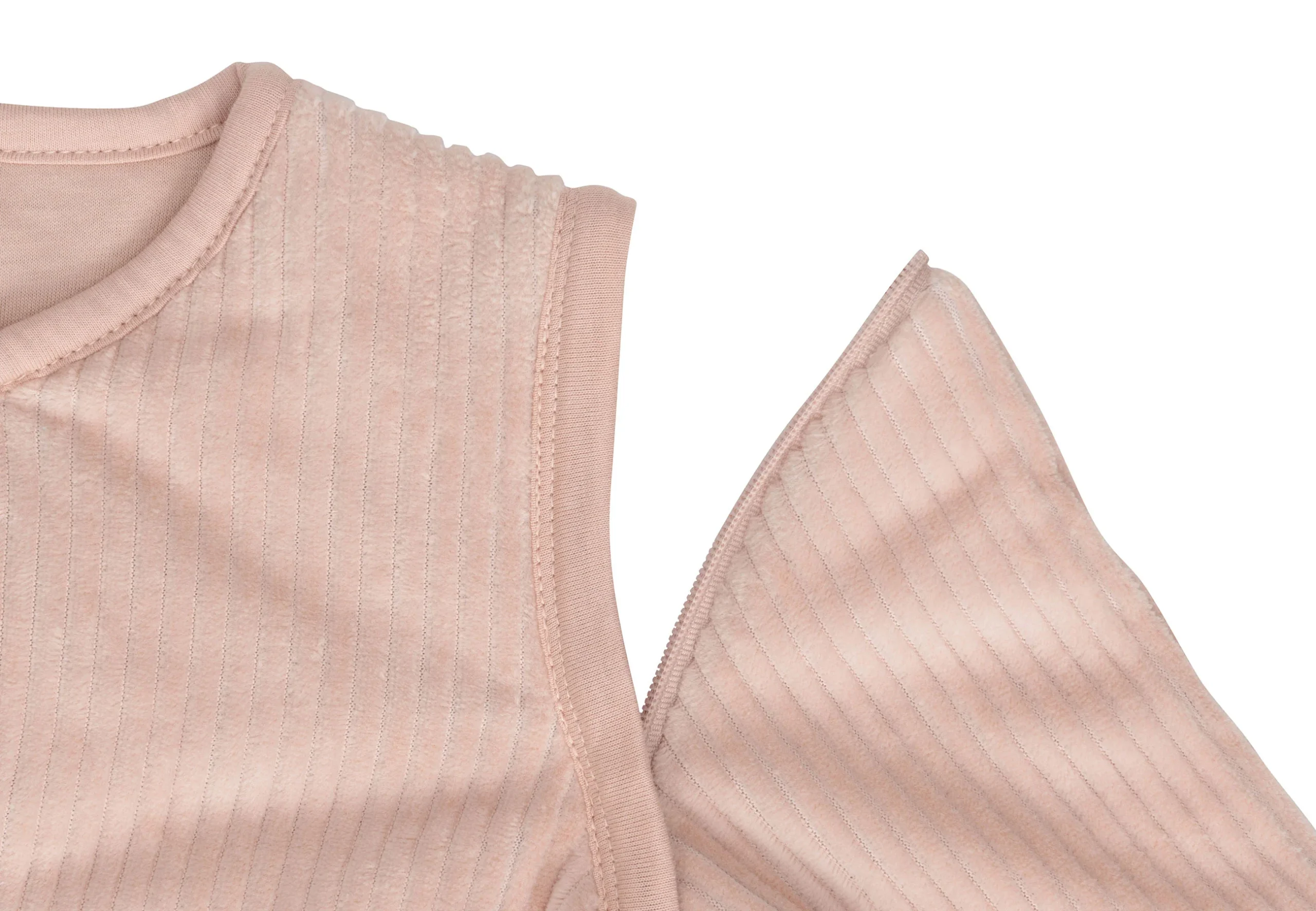 Slaapzak rib rond - afritsbare mouwen - wild rose - Afbeelding 7