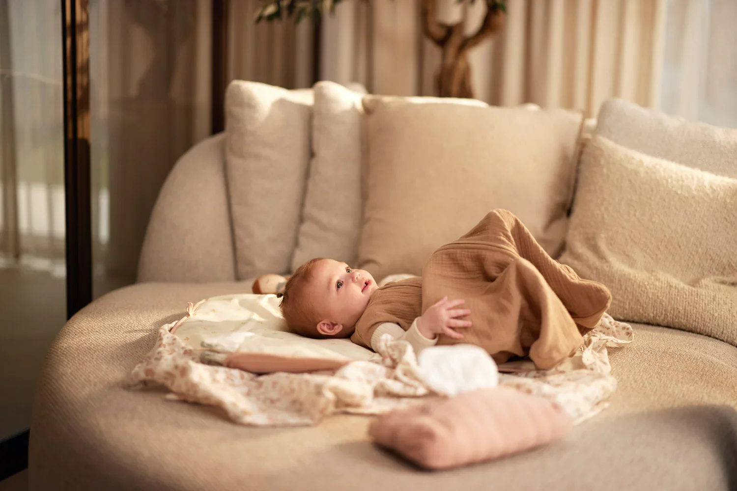 Jollein - slaapzak hydrofiel - biscuit bruin - Afbeelding 4