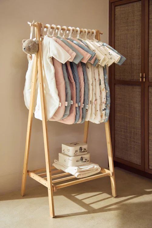 Slaapzak rib rond - afritsbare mouwen - wild rose - Afbeelding 4