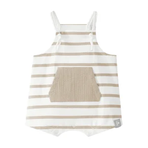 Snug - bib shorts stripe - taupe