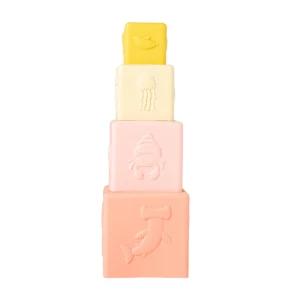 Salted Stories - stacking tower Solid - peach pink