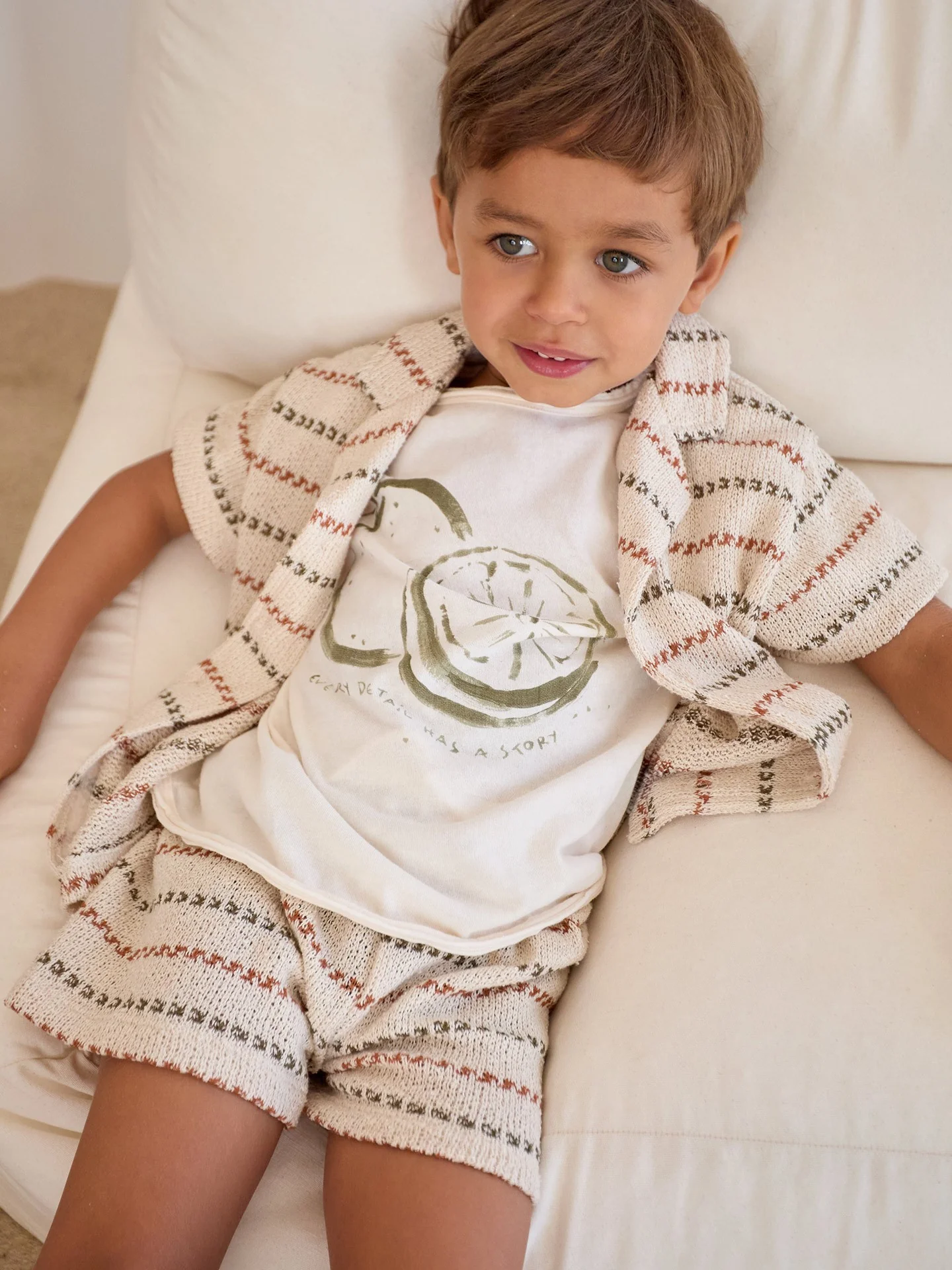 Play Up - knit short with stripe pattern kid - Afbeelding 3