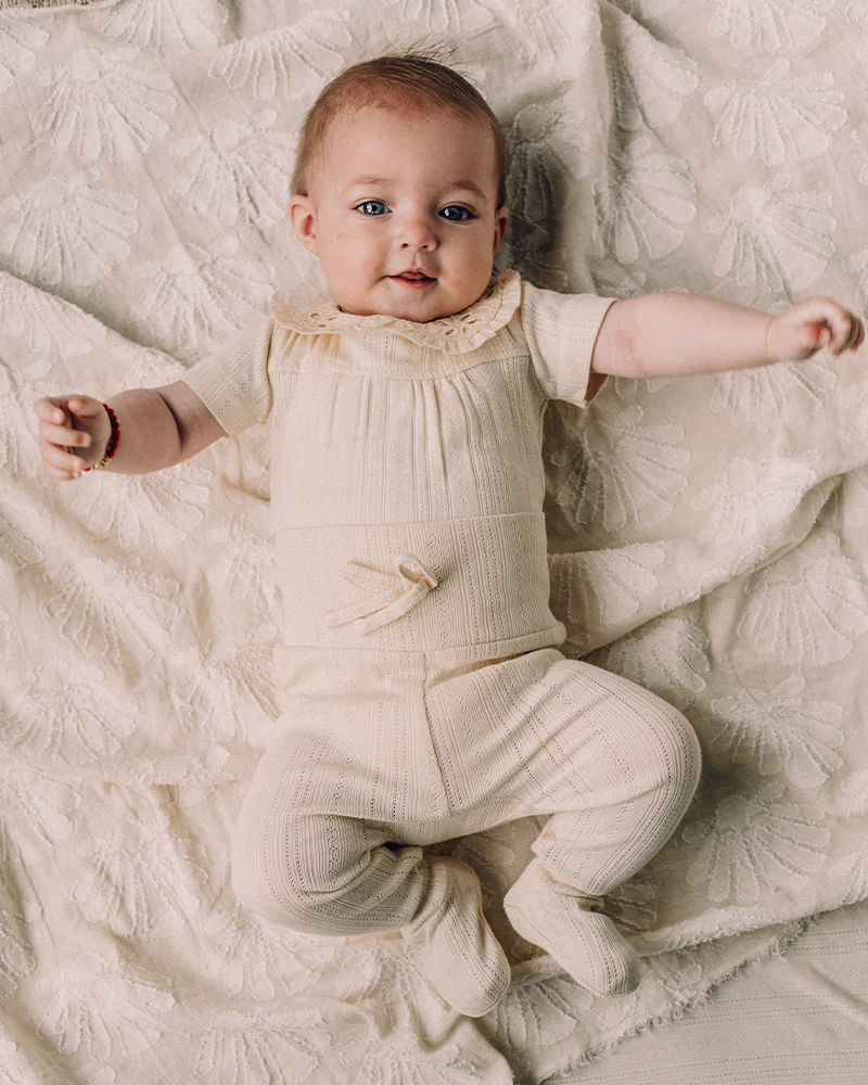 Baje Studio - pointelle bodysuit Yuul - crėme oat - Afbeelding 4