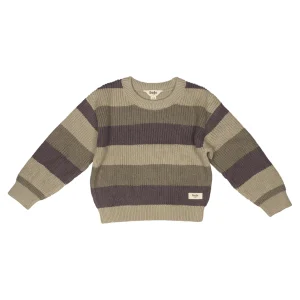 Baje Studio - stripe pullover Surrey - taupe/purple