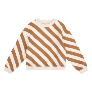 Navy Natural - sweater stripe - biscuit brown