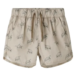 Lil'Atelier - swim shorts turtle - oxford tan