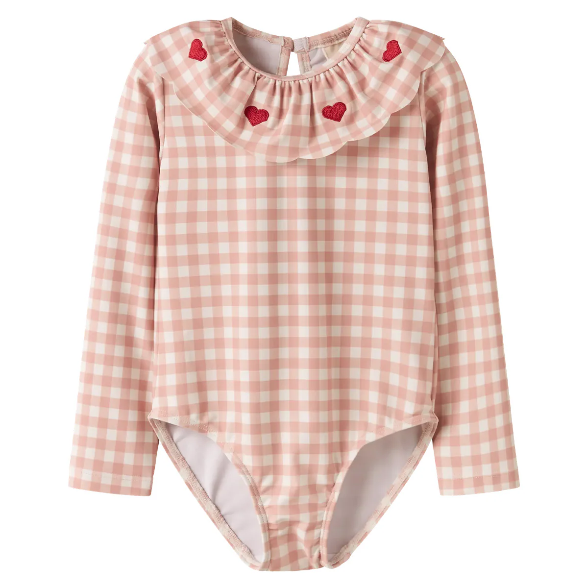 Lil'Atelier - swimsuit longsleeves square hearts - misty rose - Afbeelding 2