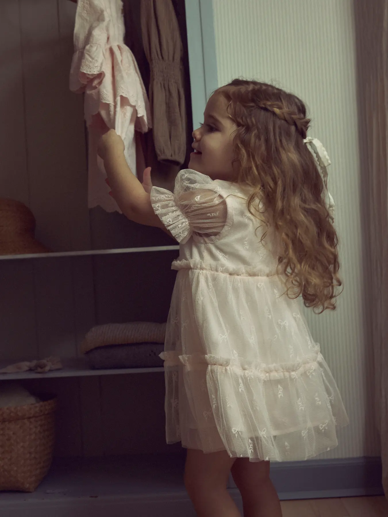 Lil'Atelier - tule bow dress - almost mauve - Afbeelding 3