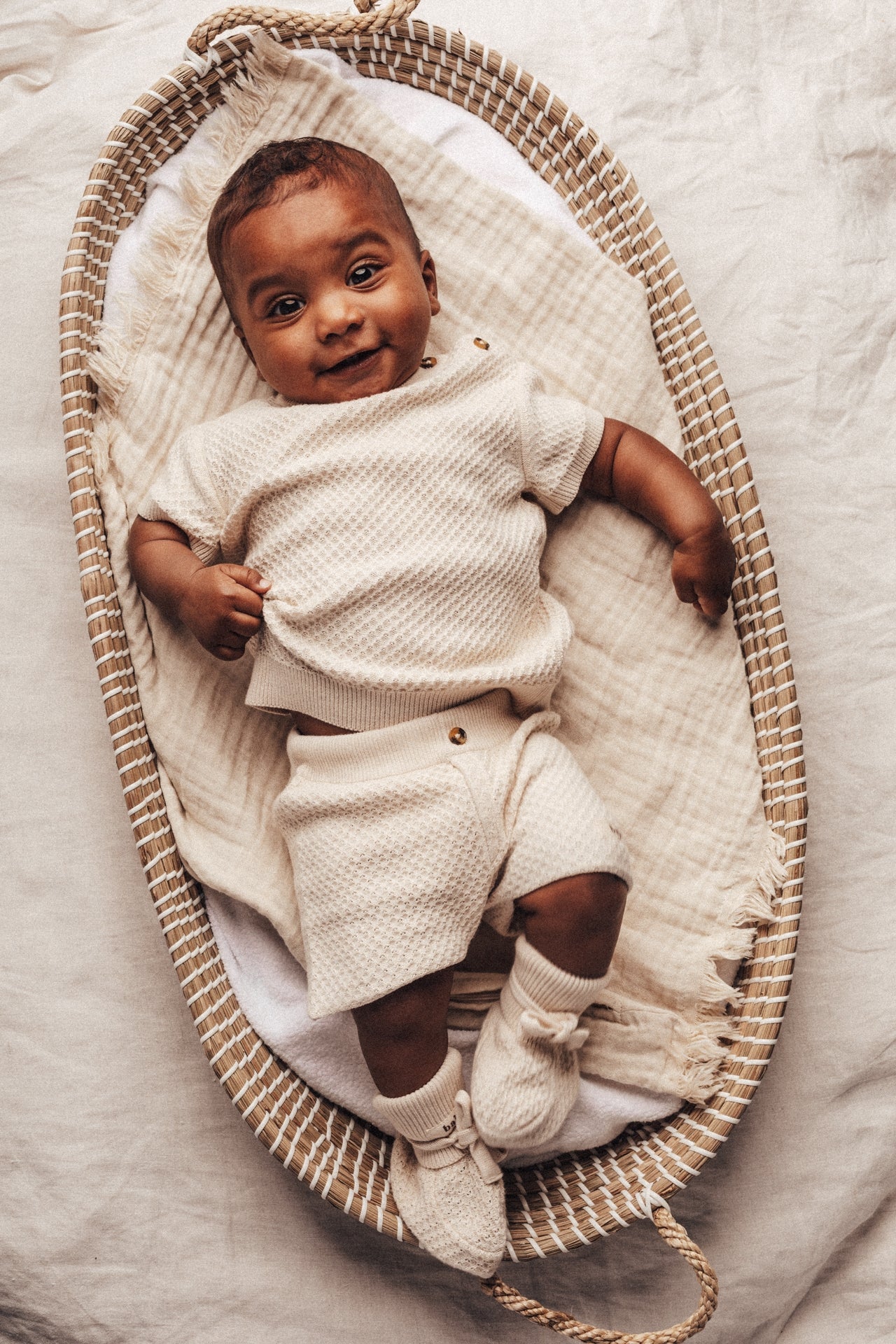 Baje Studio - knitted shorts Uriz - white coconut - Afbeelding 6